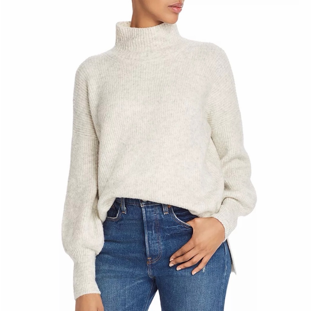 French Connection Women's Cream Turtleneck Sweater